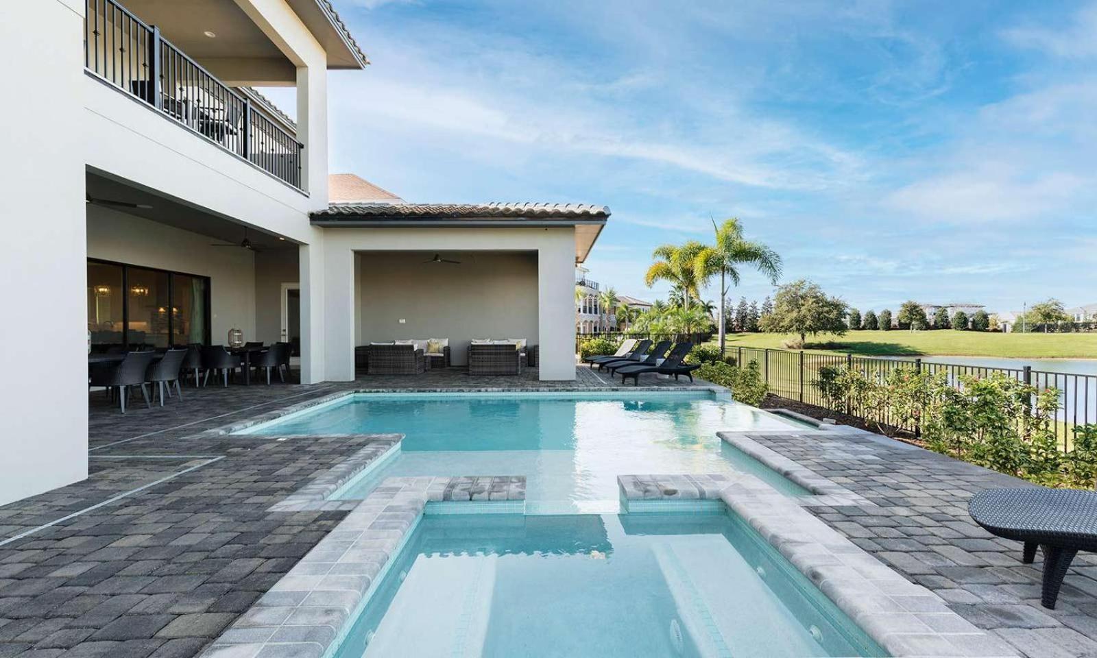 Upscale 8 Bdrm Villa With Home Theater At Reunion 基西米 外观 照片